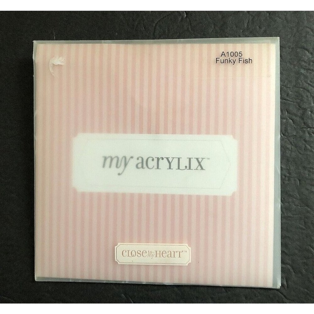 CTMH Close To My Heart Acrylix Acrylic Cling Stamps Funky Fish A1005